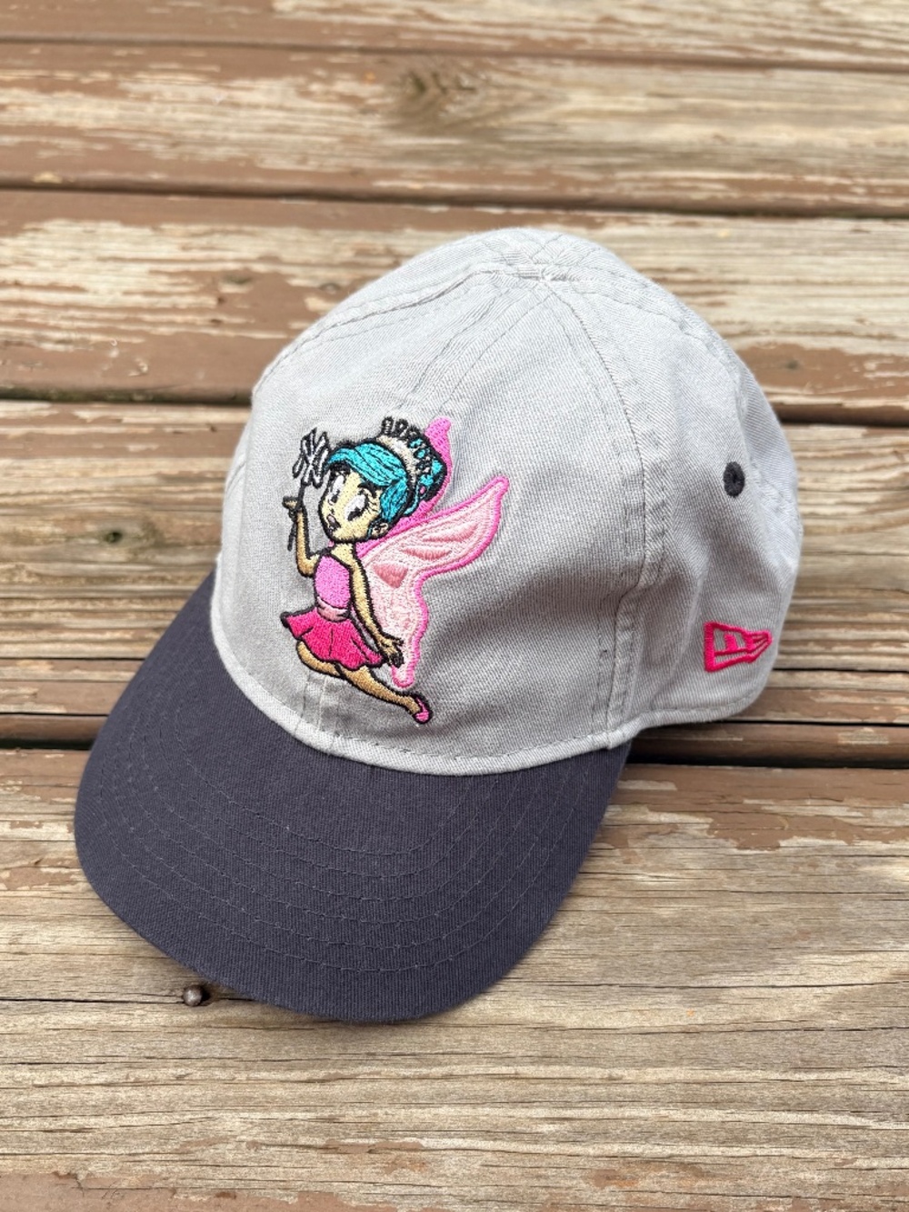 New Era Fairy Graphic Cap – Gray & Pink Toddler
